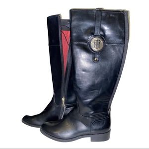 Tommy Hilfiger Ivane Riding Boots Black Size 6